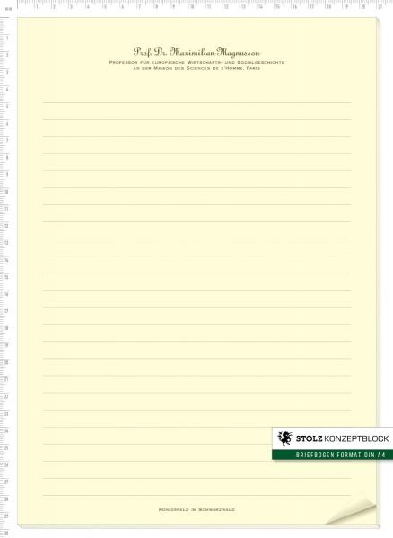 STOLZ Konzeptblock A4 liniert (Typo Upright)